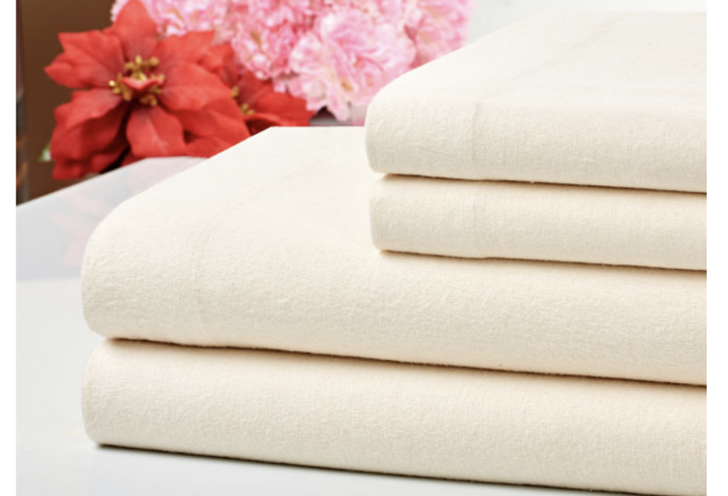 Stay Cozy and Comfortable with Bibb Home 100% Cotton Flannel Ivory Sheet Set