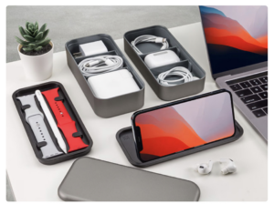BentoStack is a compact Apple Tech Accessory case for travel or workspace organization