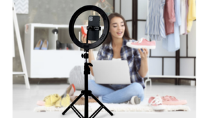 U-STREAM Home Streaming Studio with 10" Ring Light & Tripod 2-Pack