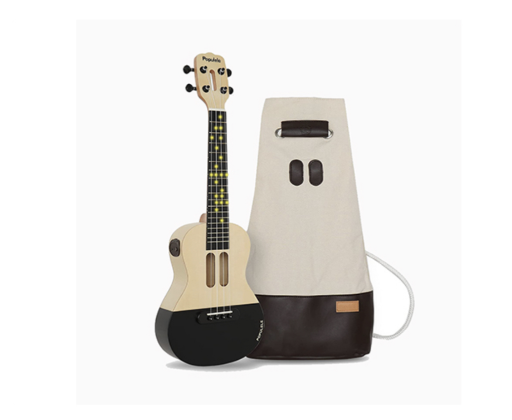 Populele U1: The World’s First Smart Concert Ukulele with 72-LED Fretboard and Companion App