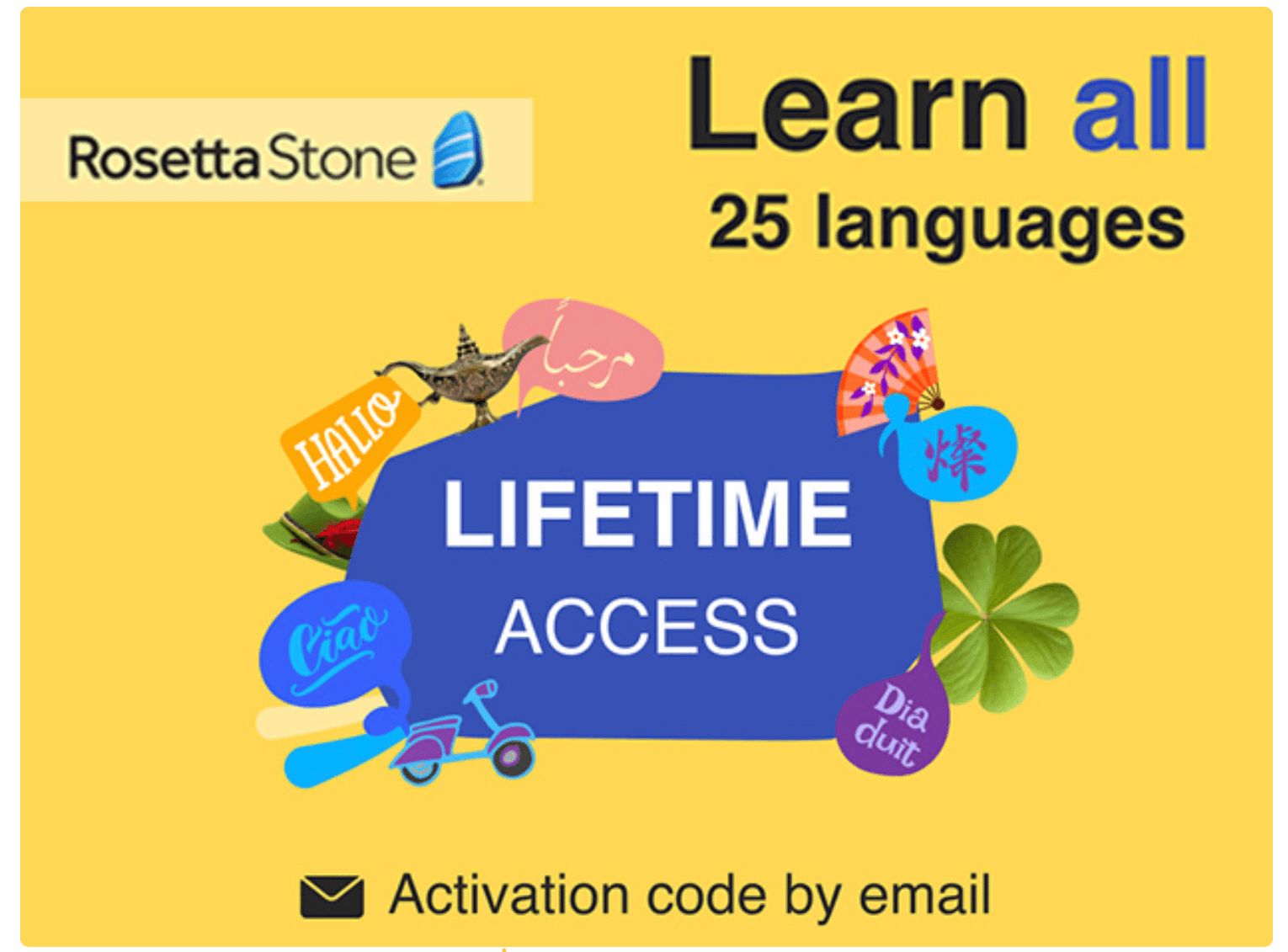 Save $189 Rosetta Stone Lifetime Subscription (All Languages) Coupon Code