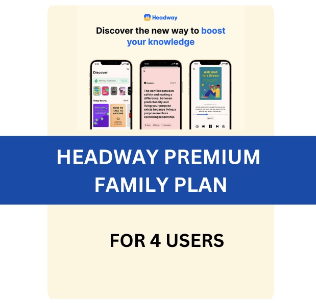 $239 Headway Premium Family Plan Book App Summary Lifetime Subscription