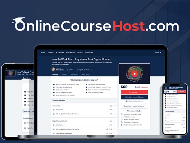$199 OnlineCourseHost Lifetime Subscription (Pro Plan)