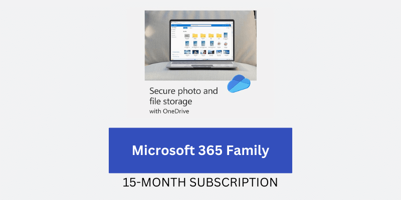 $90 Microsoft 365 Family 15-Month Subscription